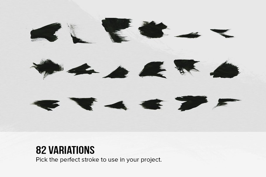 82款水墨喷墨PS笔刷 82 Sumi-E Ink Strokes插图