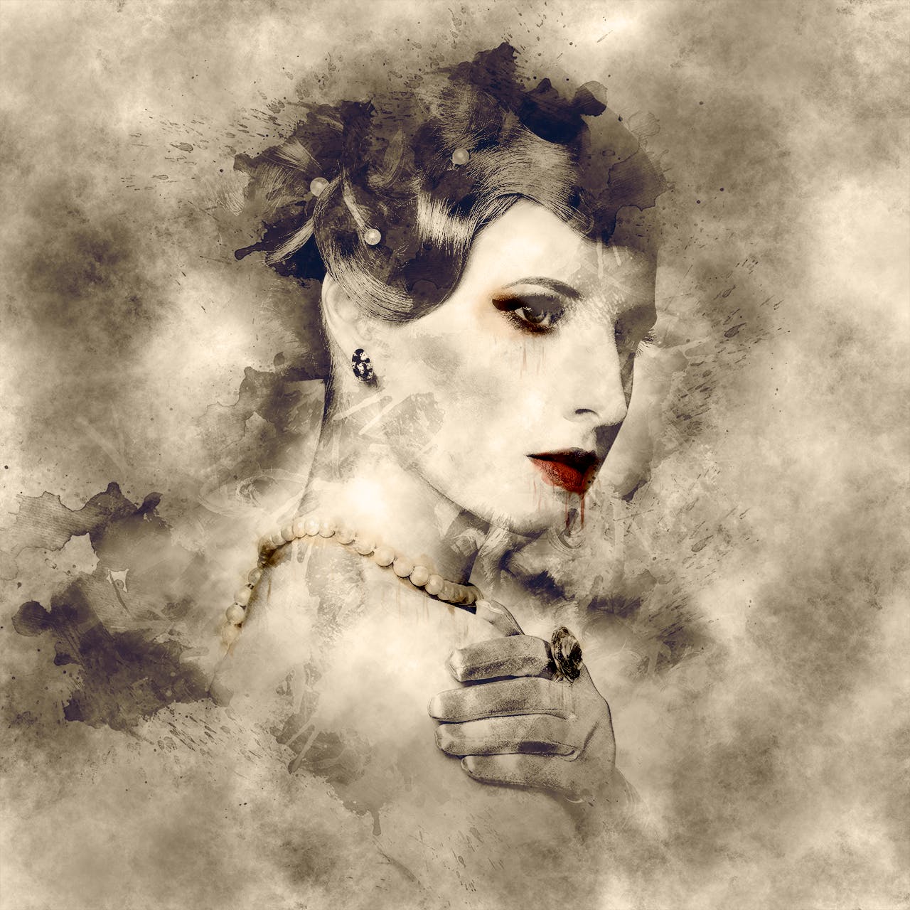 照片转大气复古水彩效果PS动作 Antiq Watercolor CS3+ Photoshop Action插图(3)