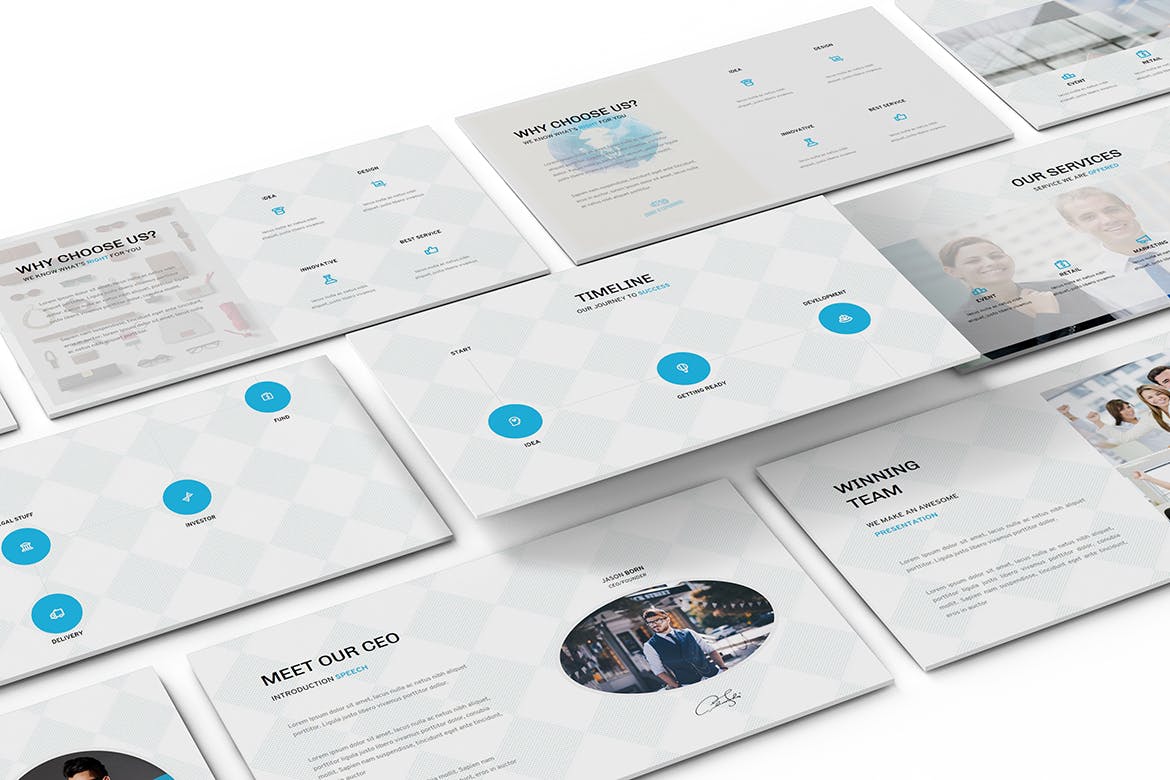 时尚高端专业的谷歌幻灯片Google Slide幻灯片powerpoint演示模版(pptx)插图(3)