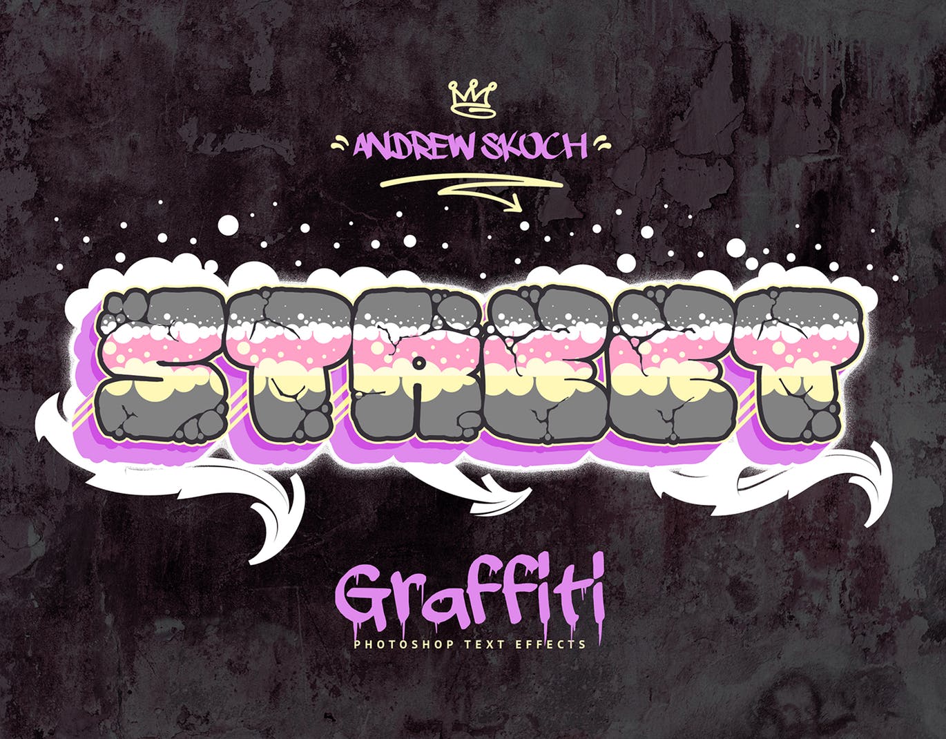 街头涂鸦文字效果PSD分层模板v3 Graffiti Text Effects Vol.3插图(6)