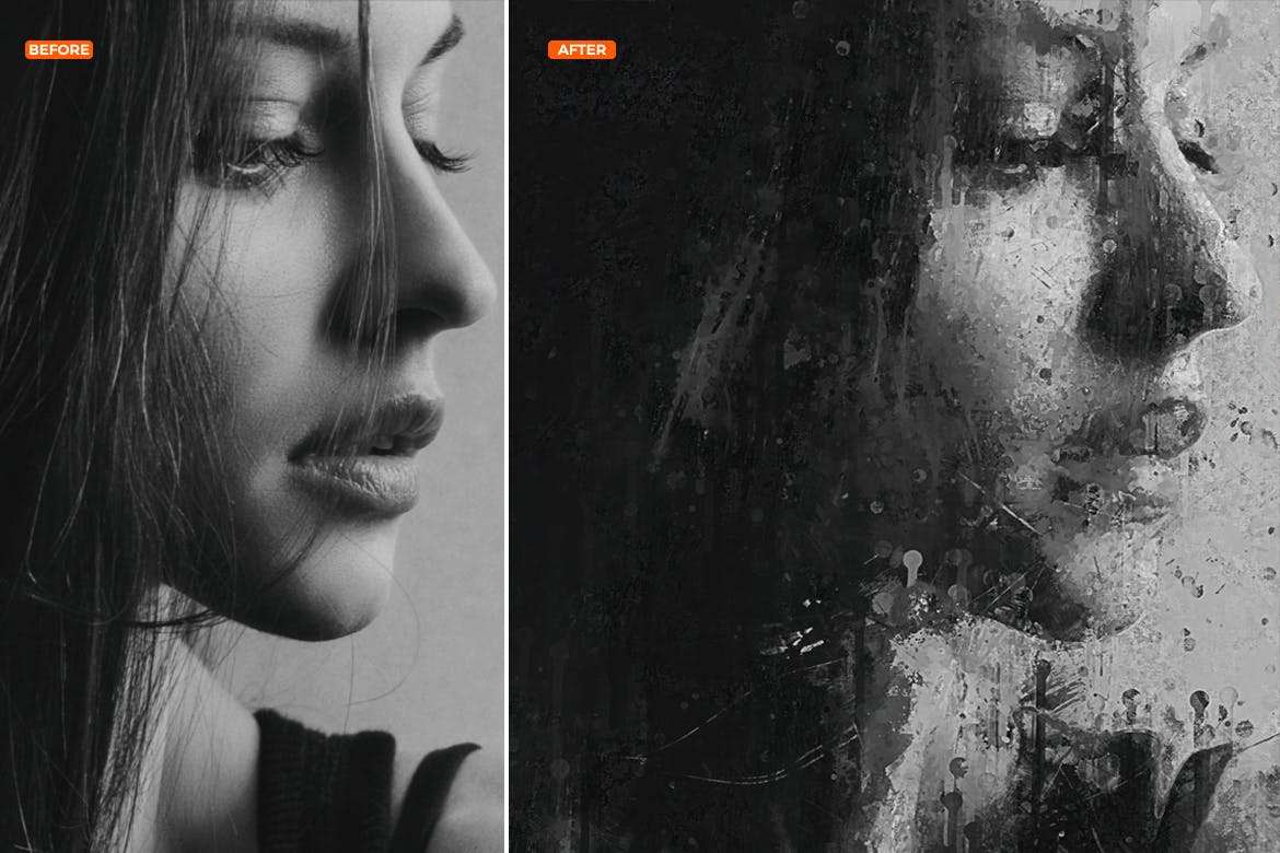 抽象颜料油画效果一键生成PS动作 Painting Photoshop Action插图(9)