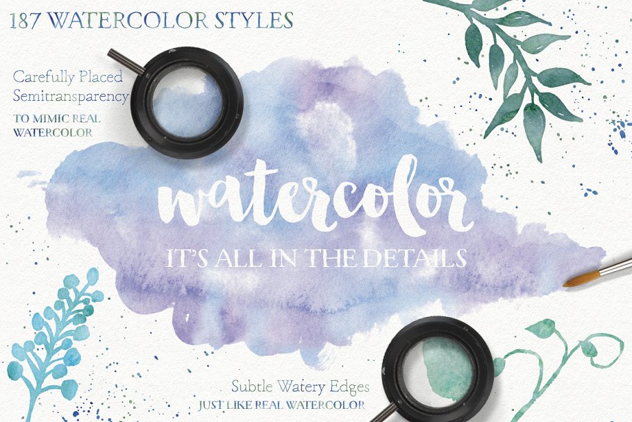 水彩插画艺术设计师工具包 Liquid Gold for Photoshop插图(5)