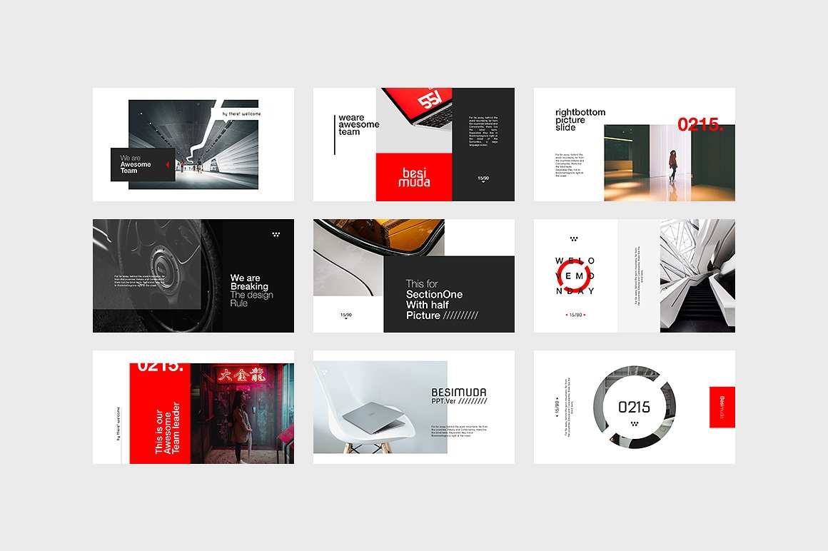 素材库下午茶：独特的高端设计感极强的keynote模板下载插图(1)