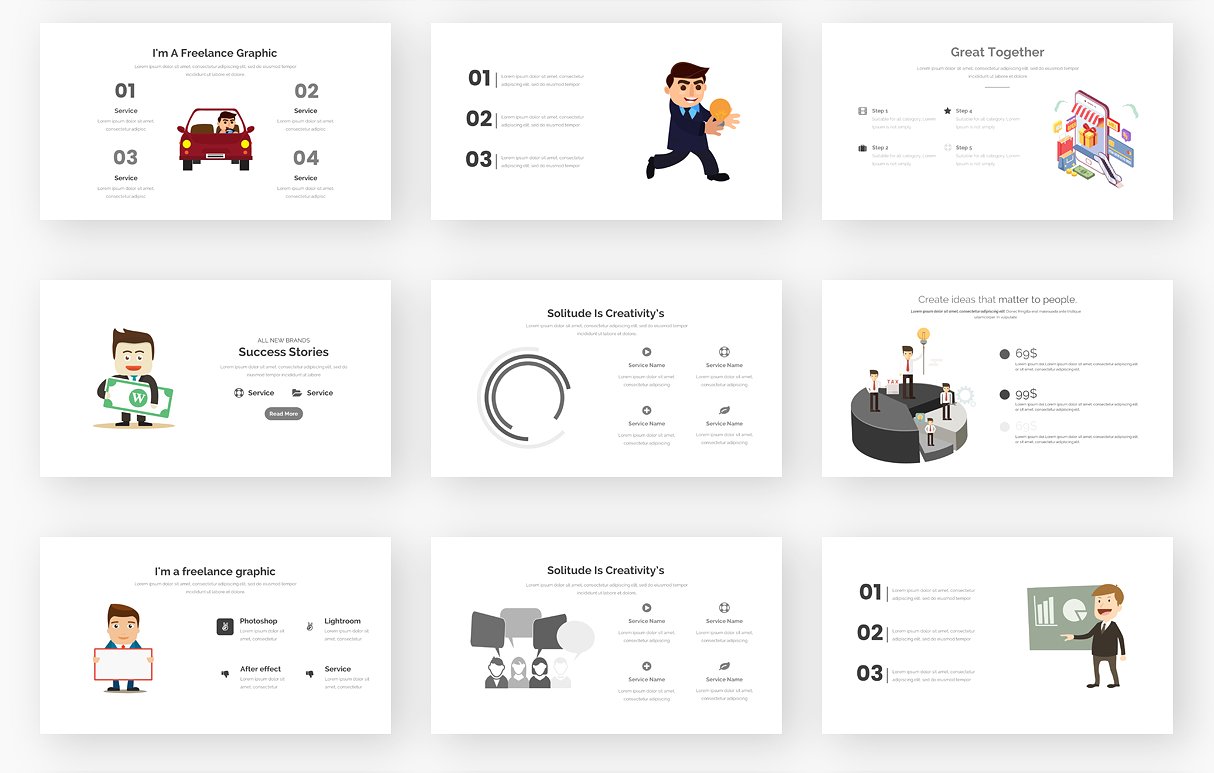128个独特的谷歌幻灯片模版插图(9)