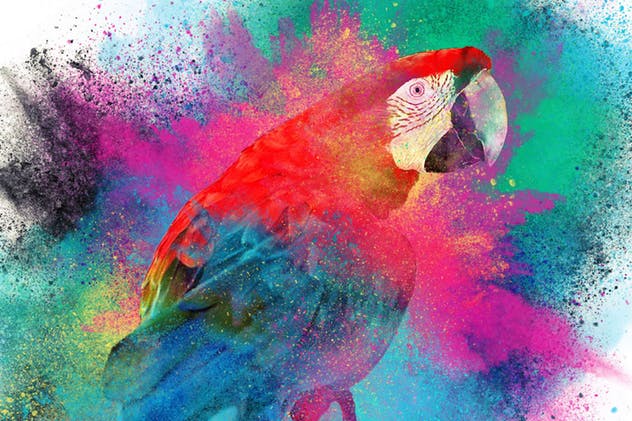 炫彩粉末喷溅特效PS动作 Color Dust Photoshop Action插图(12)