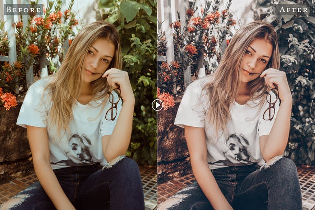 一款人像生活照片调色LR预设 Insta Blogger Desktop and Mobile Lightroom Presets插图(1)