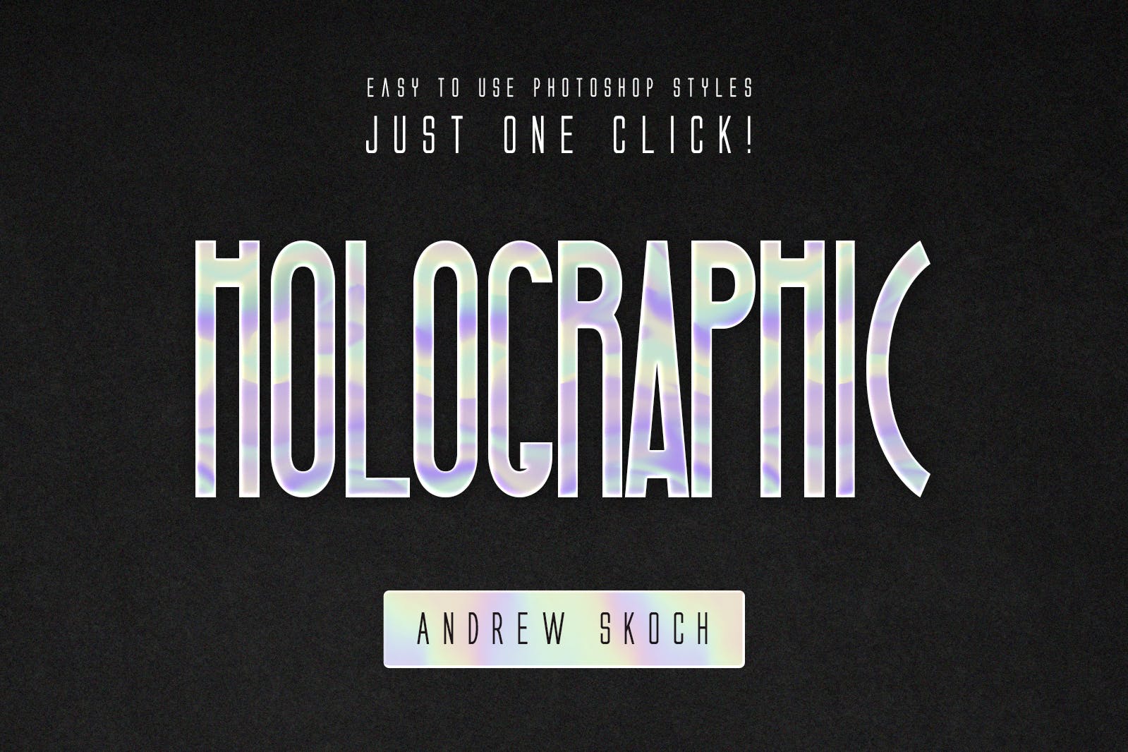 全息彩色渐变镭射纹理PS字体样式 Holographic Photoshop Layer Styles插图(4)