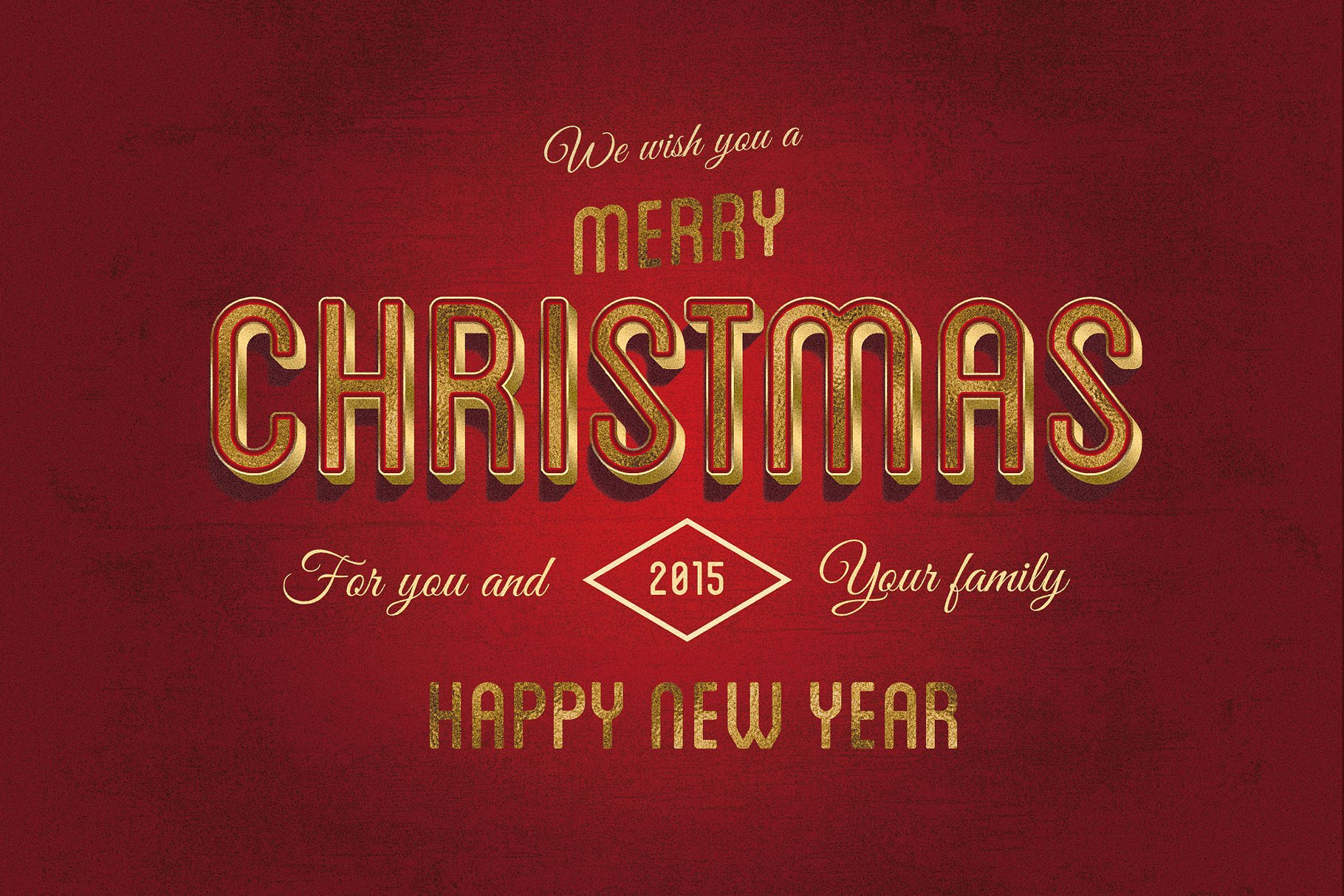 圣诞节主题文本效果图层样式 Merry Christmas Text Effects插图(1)