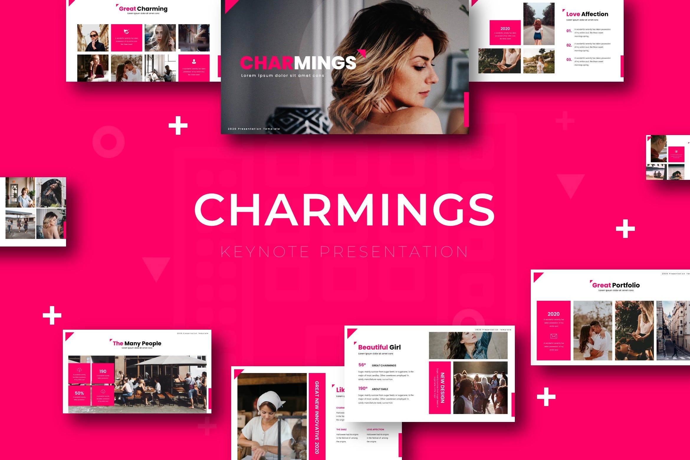 妇女/家庭/女性团队主题素材库精选Keynote模板设计模板 Charmings – Keynote Template插图
