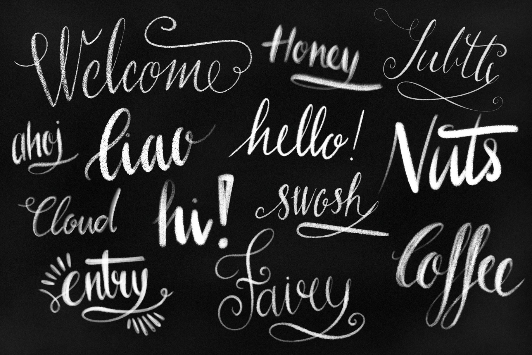 粉笔画黑板画画笔笔刷for Procreate Chalk Letterer Box for Procreate插图(2)