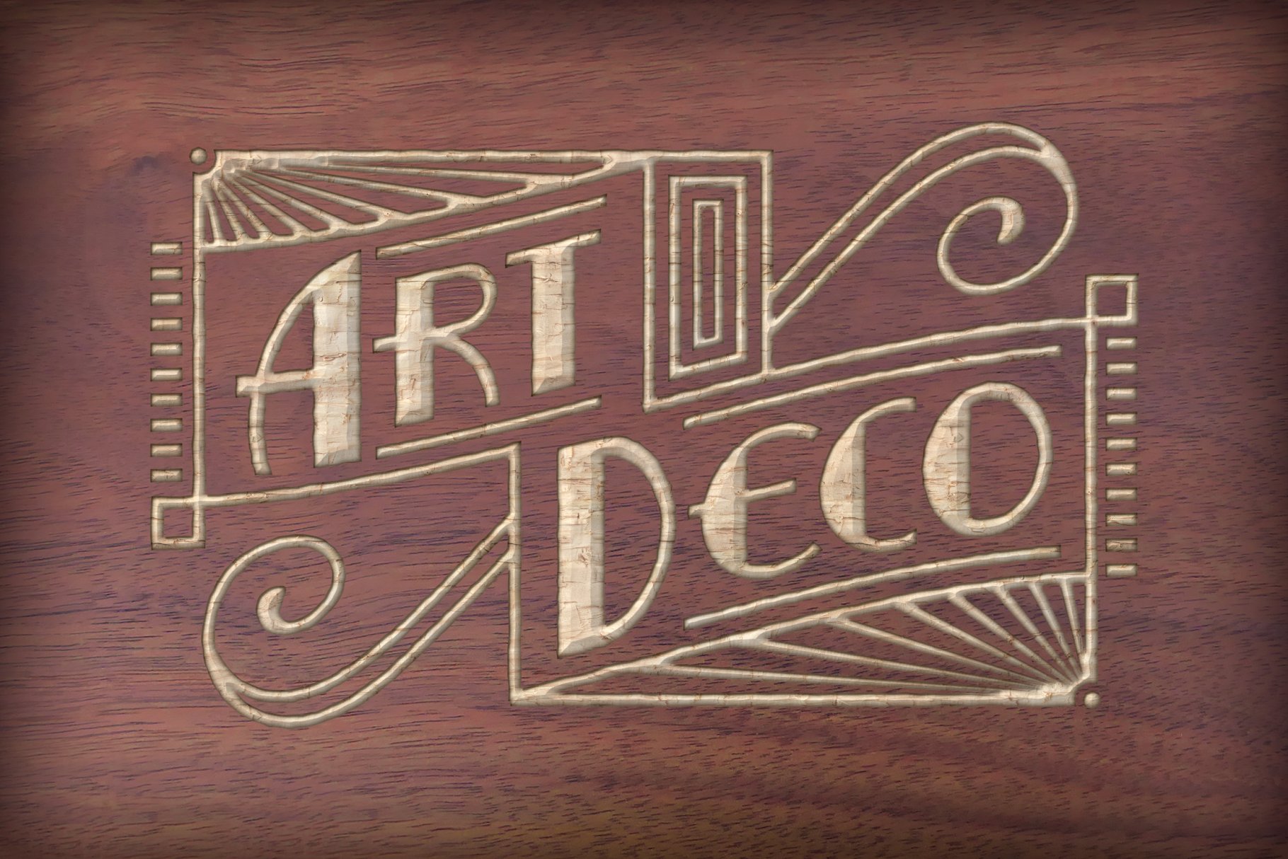 木雕木刻图层样式及木纹背景 The Wood Carver – PS Styles & More插图(2)