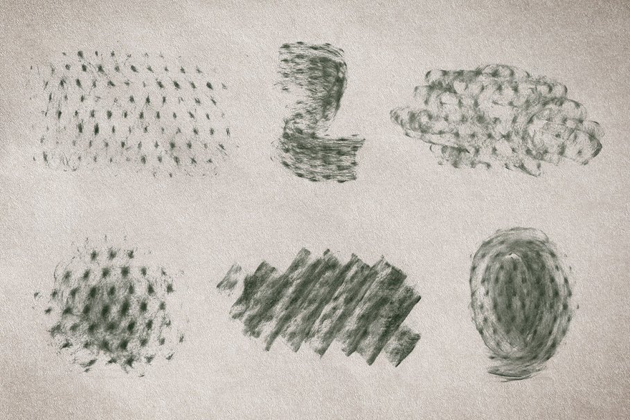 木炭刷木炭笔PS笔刷 Charcoal Brush Pack Volume 1插图(3)