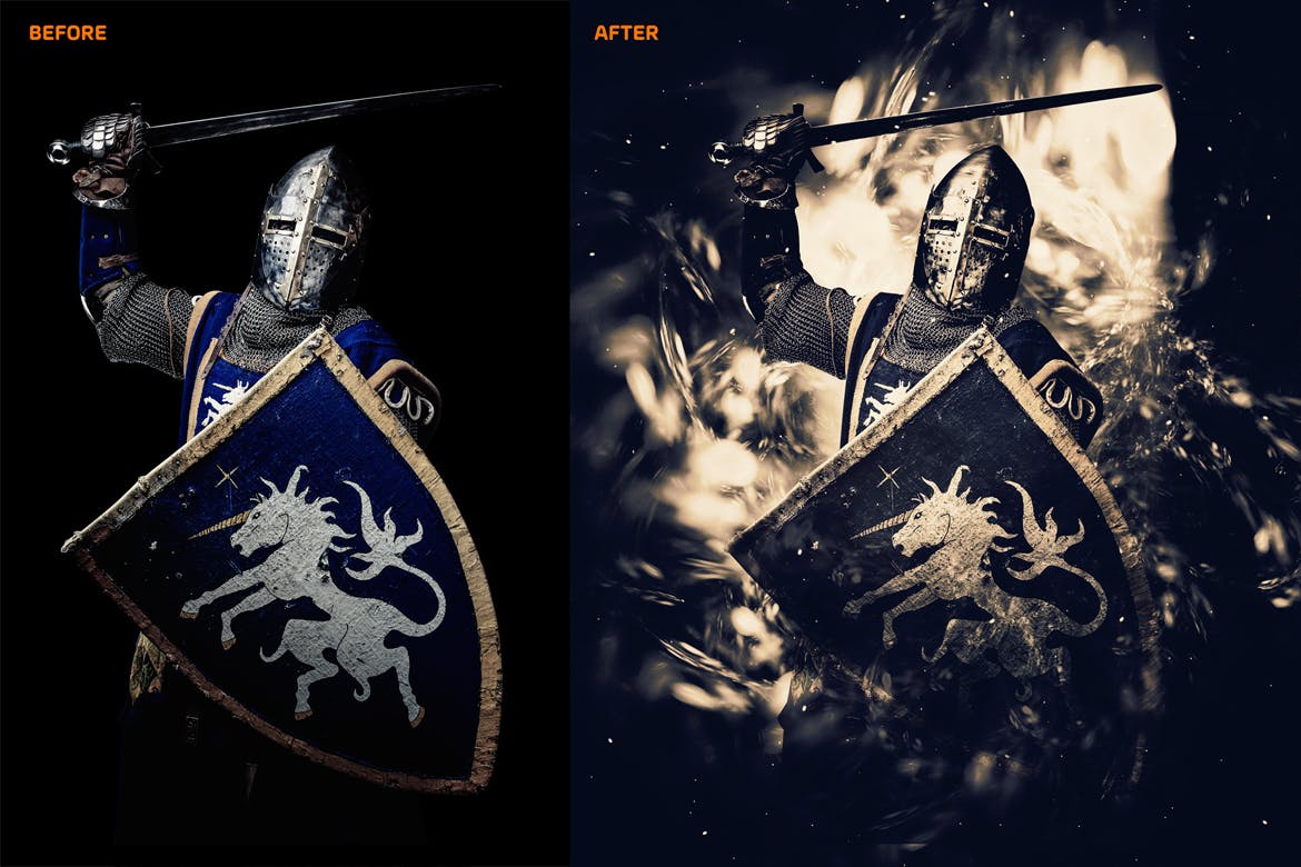 炫酷的人物特效海报处理PS动作 Abstract 2 Photoshop Action插图(2)