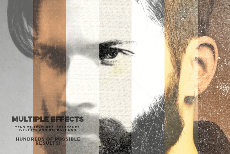 复古怀旧风格照片效果处理PSD图层 Vintage Photo Creator插图(3)