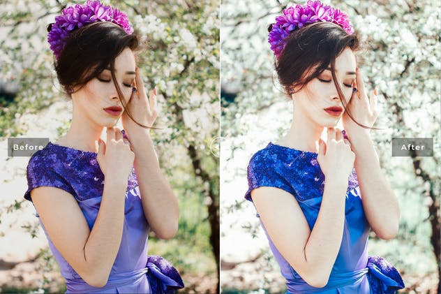 婚纱摄影照片调色滤镜LR预设 Bright & Airy Mobile & Desktop Lightroom Presets插图(1)