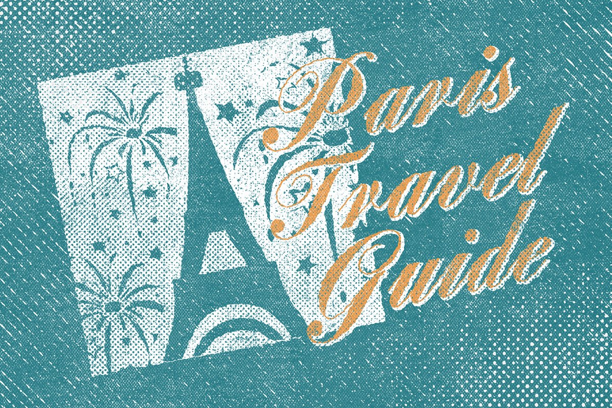 复古风格凸版印刷纹理PS图层样式插图(5)