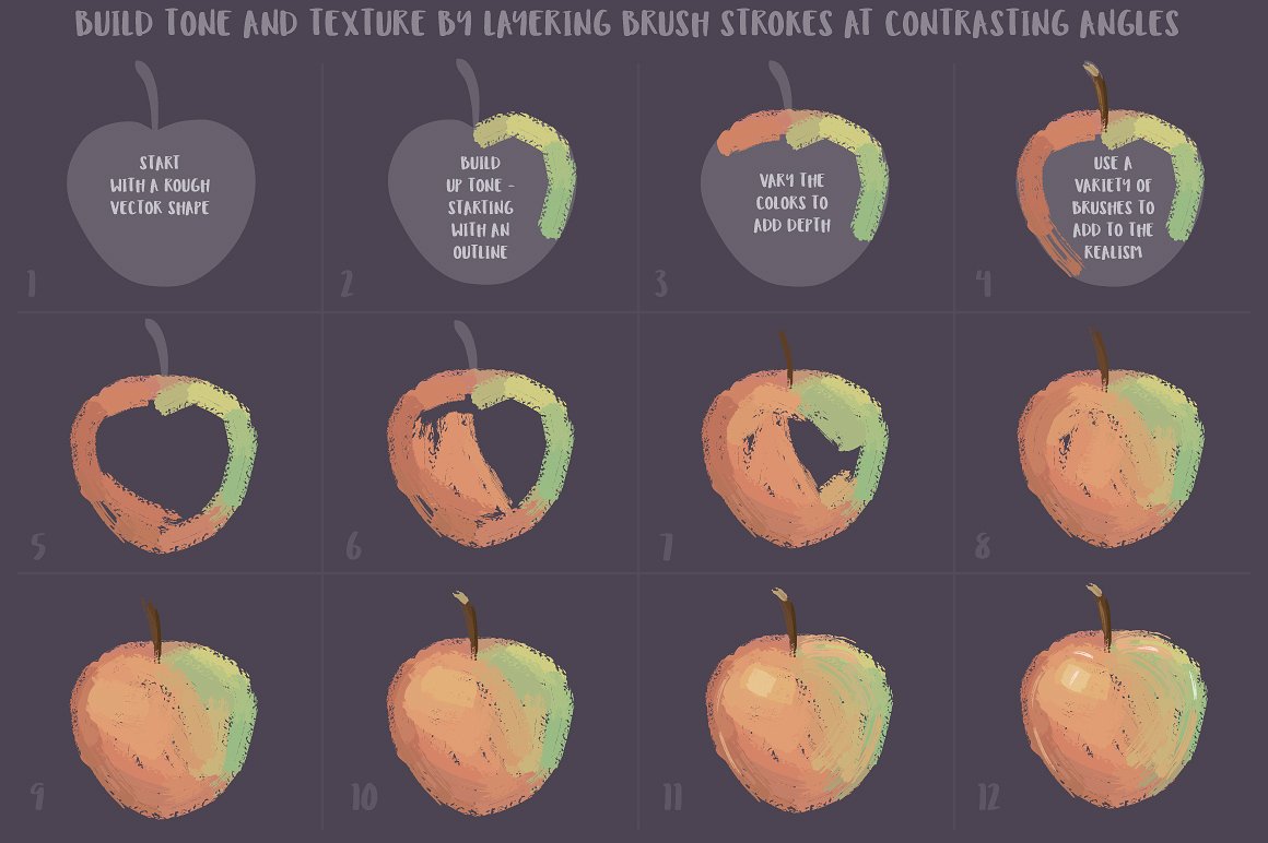 令人惊叹的油画AI笔刷 Outstanding Oil Paint Brushes插图(7)