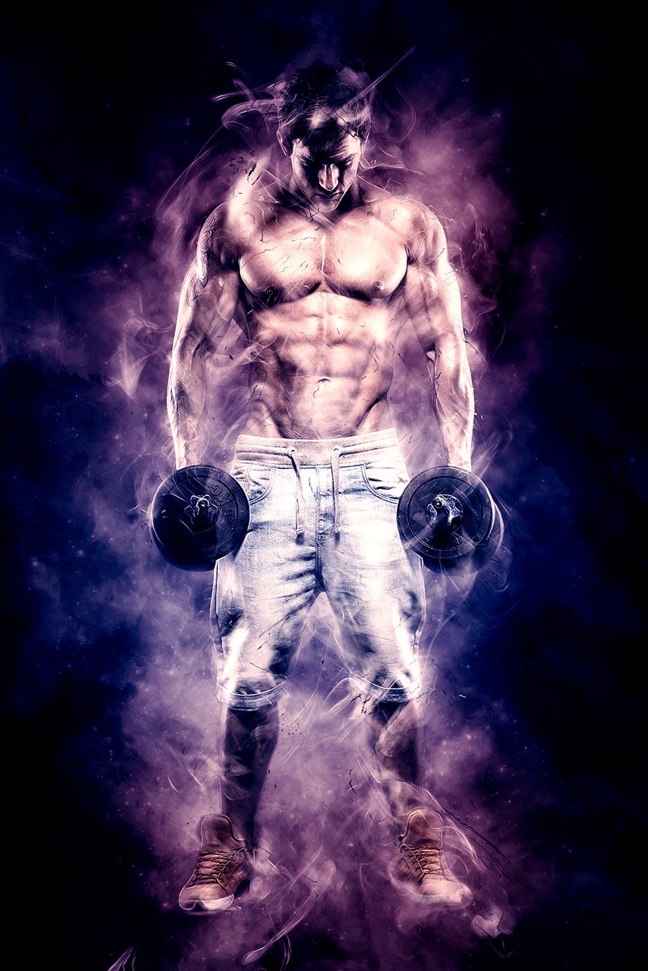 魔幻烟雾体育摄影后期特效处理PS动作 Aura CS3+ Photoshop Action插图(3)