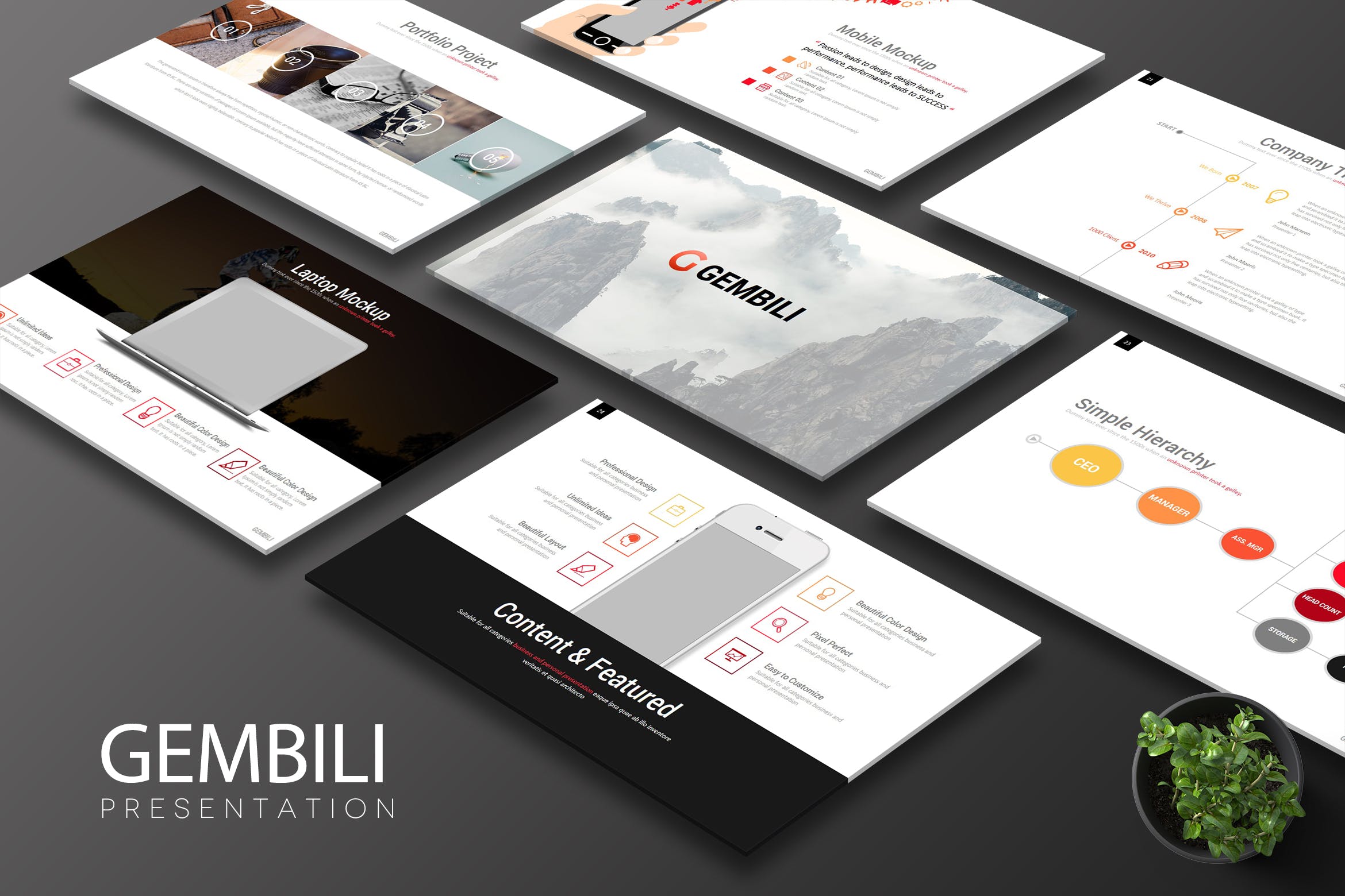 企业业务宣传介绍Keynote幻灯片设计模板 Gembili – Keynote Template插图
