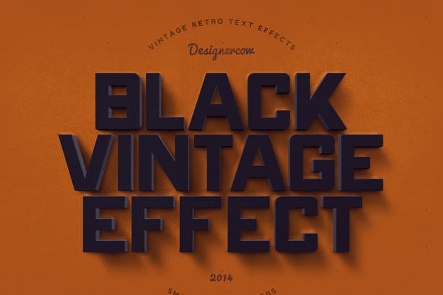 14个复古风格立体特效PS字体样式 14 Vintage Retro Text Effects插图(4)