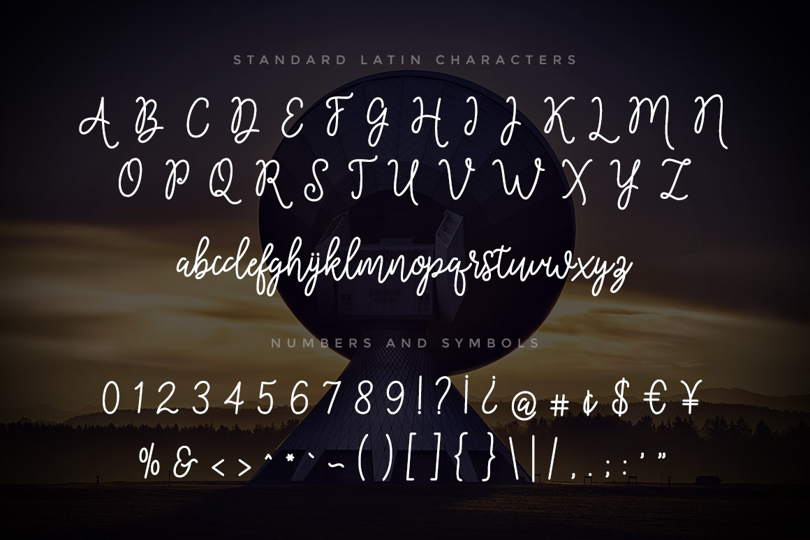 付费手写英文字体 Cosmodrome Monoline Script Font插图(1)
