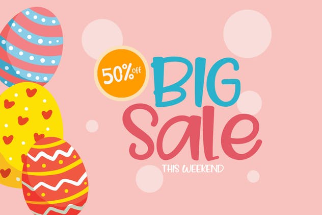 现代可爱设计风格英文无衬线字体 Goo Easter Font插图(2)