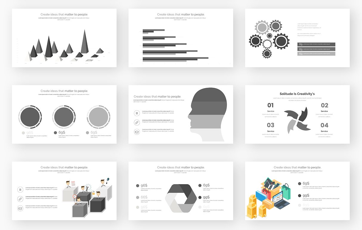 128个独特的谷歌幻灯片模版插图(5)