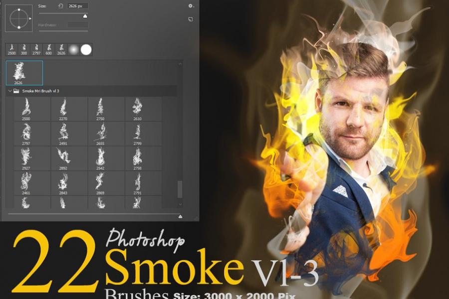 烟雾水墨风格Photoshop笔刷插图(18)