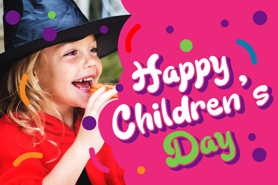 儿童可爱卡通风格印刷设计英文无衬线字体下载 Kidsjone Fun For Kids插图(1)