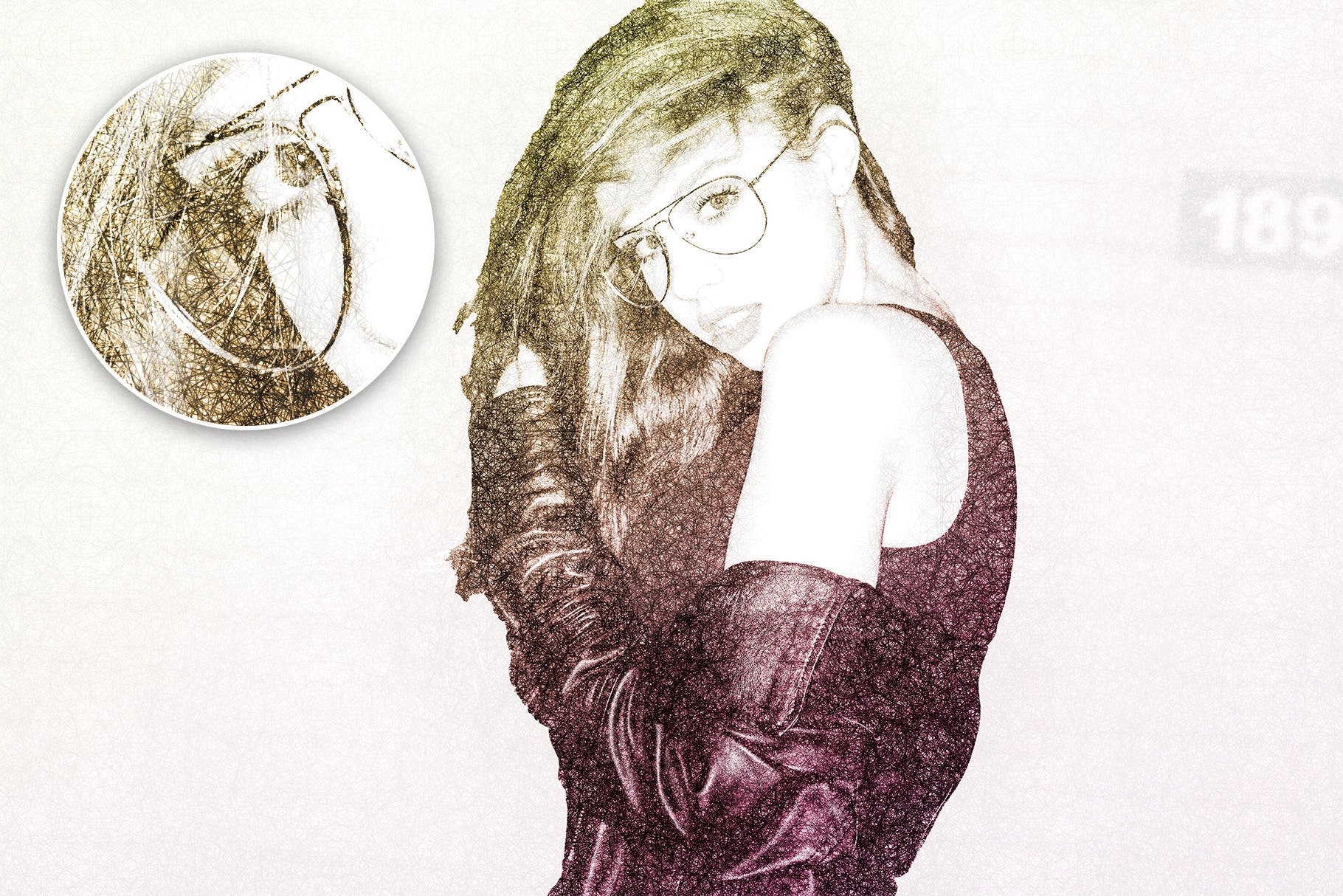 建筑素描艺术绘画效果一键生成PS动作 AI Scribble Art Photoshop Actions插图(7)