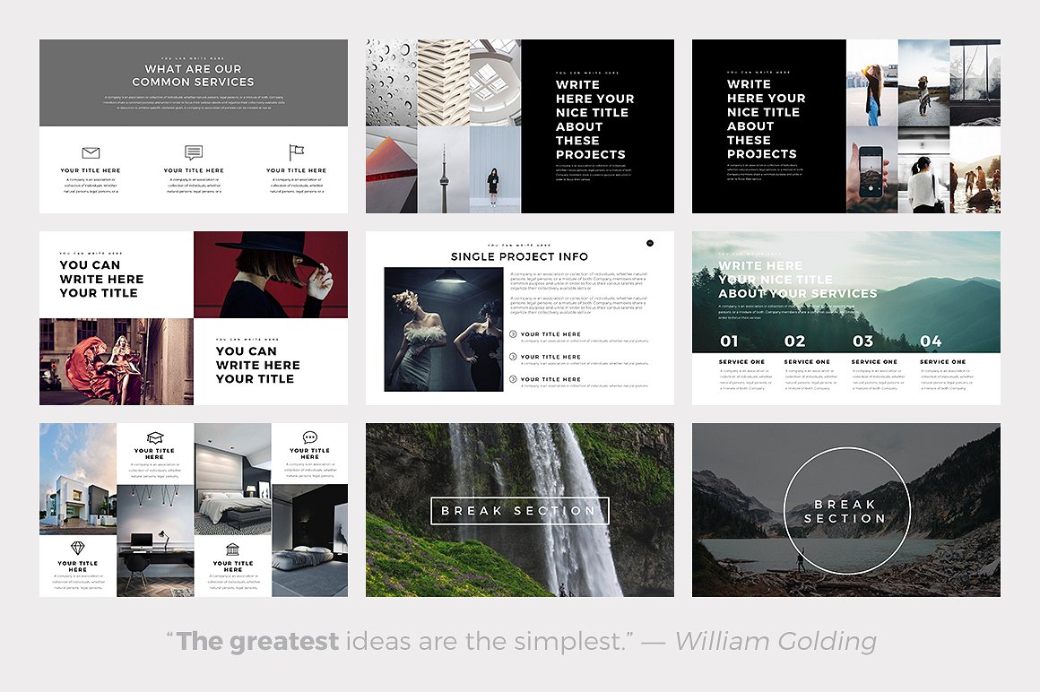 专业极简的谷歌幻灯片模板下载[pptx]插图(7)