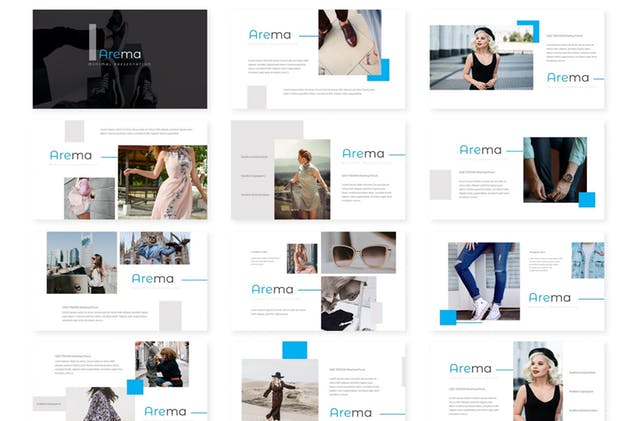 极简主义设计风格多用途Google Slides幻灯片模板 Arema – Google Slides Template插图(1)