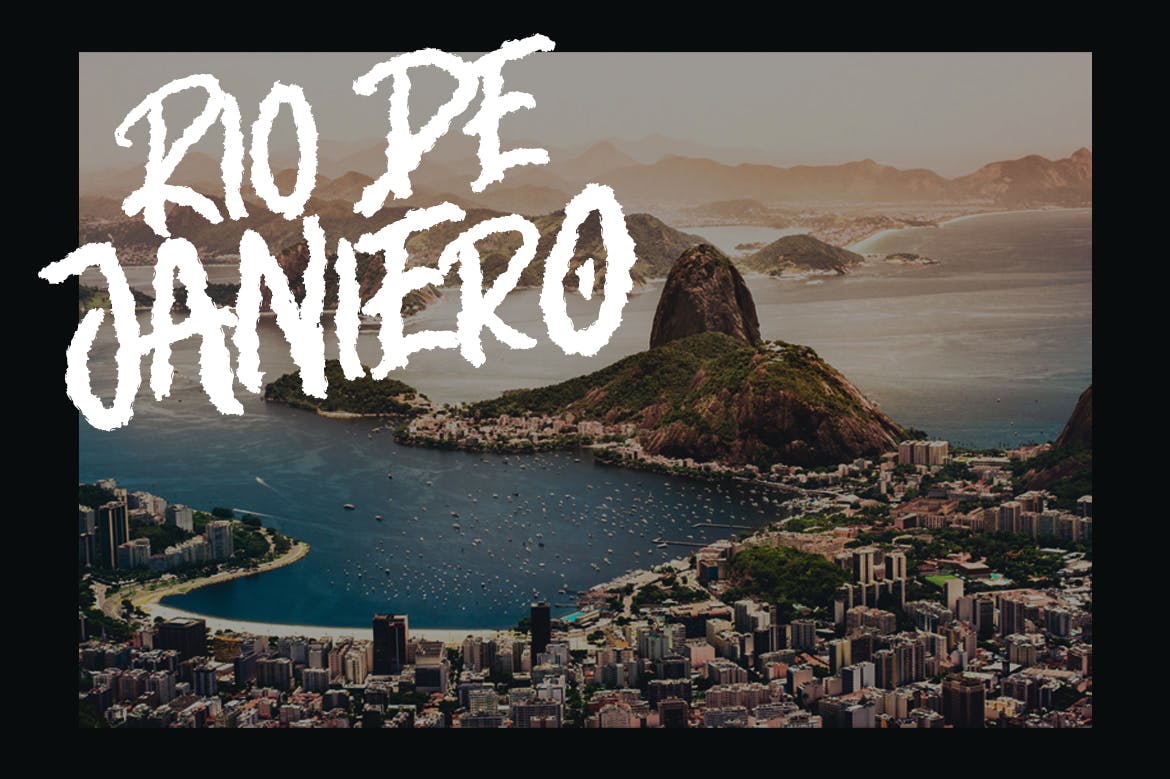 撕纸风格干笔刷英文艺术字体素材库精选 Campbell – Rough Brush Font插图(3)