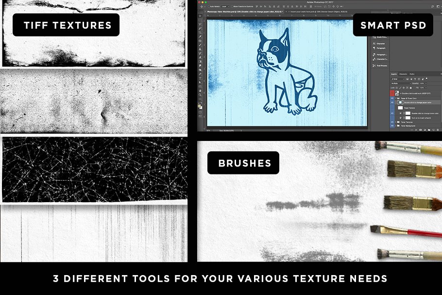 复古影印效果纹理PS笔刷 Photocopy Hate Machine | Texture Kit插图(6)