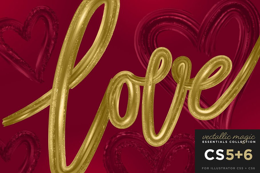 油画画笔笔画笔刷 Vectallic Magic CS5+6 Vector Brushes插图(3)