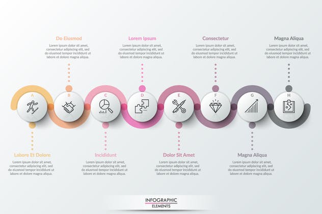 25款时间轴信息图表PPT模板素材 25 Infographic Timelines插图(8)