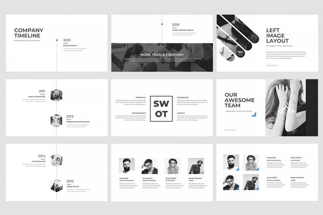 创意极简主义项目/企业宣传精美PPT模板下载 Delica Powerpoint Presentation插图(3)