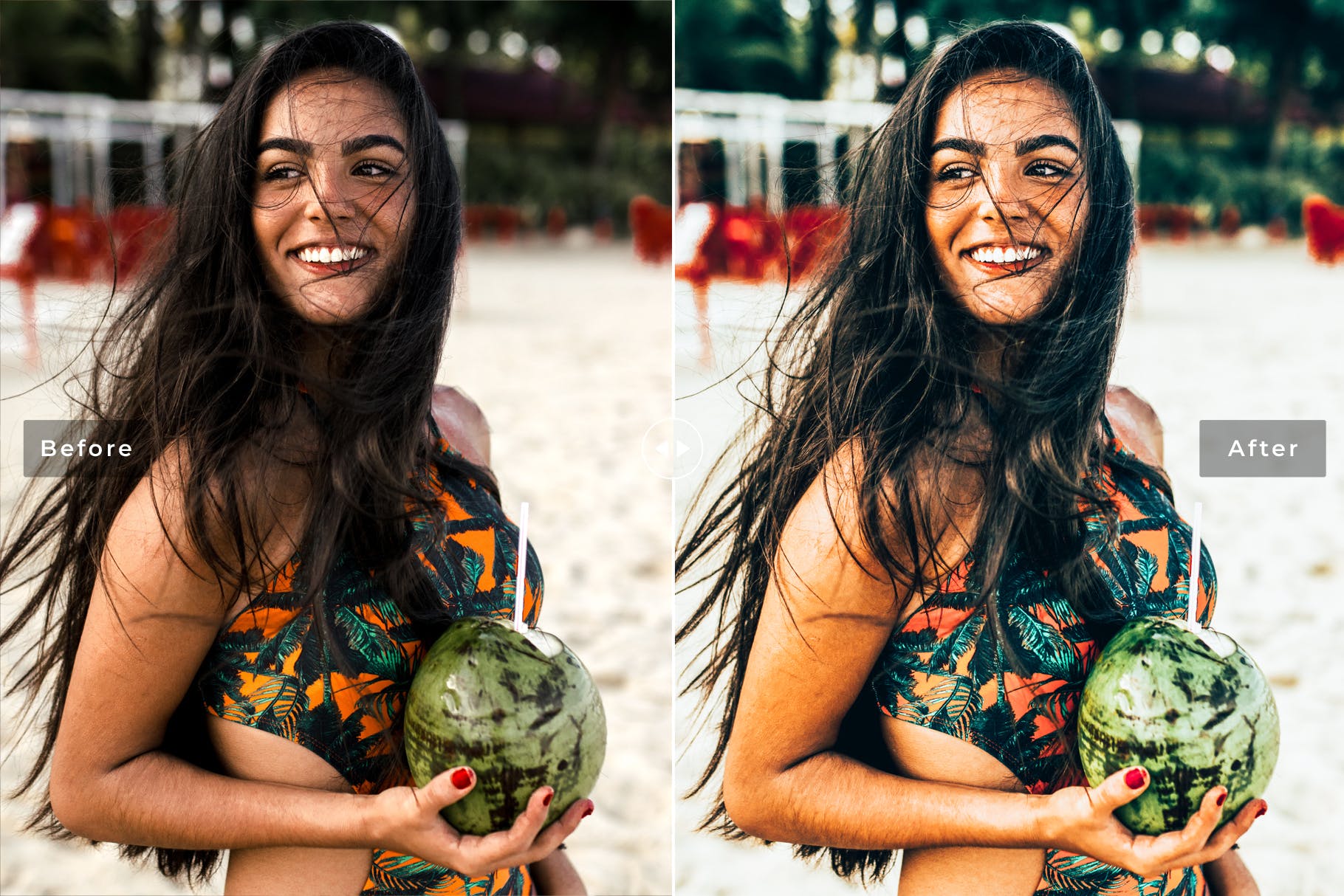 复古柔和色调沙滩泳衣装摄影后期处理LR调色预设 Aloha Mobile & Desktop Lightroom Presets插图(4)