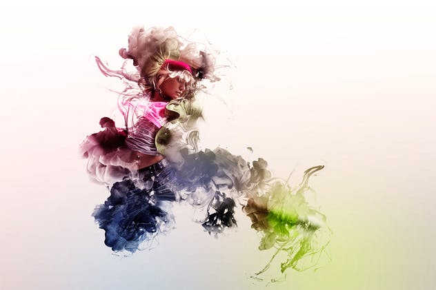 涌动的烟雾动画照片海报特效PS动作 Ephemera Animation Photoshop Action插图(1)