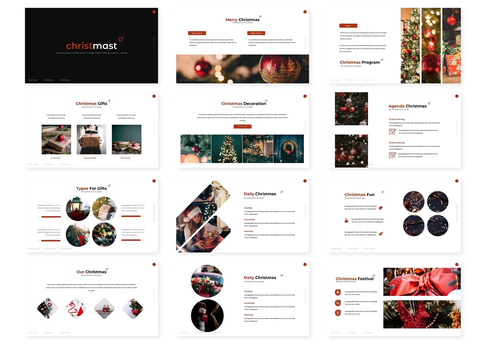 圣诞节主题Keynote幻灯片设计模板 Christmas – Keynote Template插图(1)