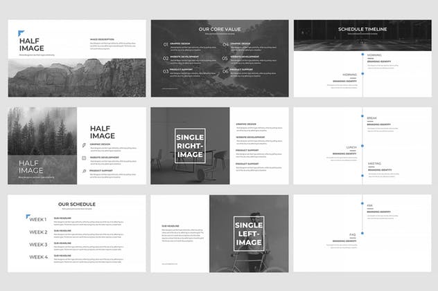 创意极简主义项目/企业宣传精美PPT模板下载 Delica Powerpoint Presentation插图(2)