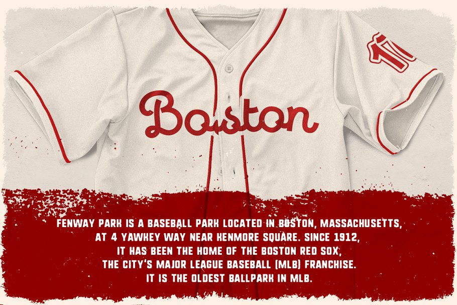 复刻棒球服和球队标志字体 Fenway • Script & Sans + Bonus插图(2)