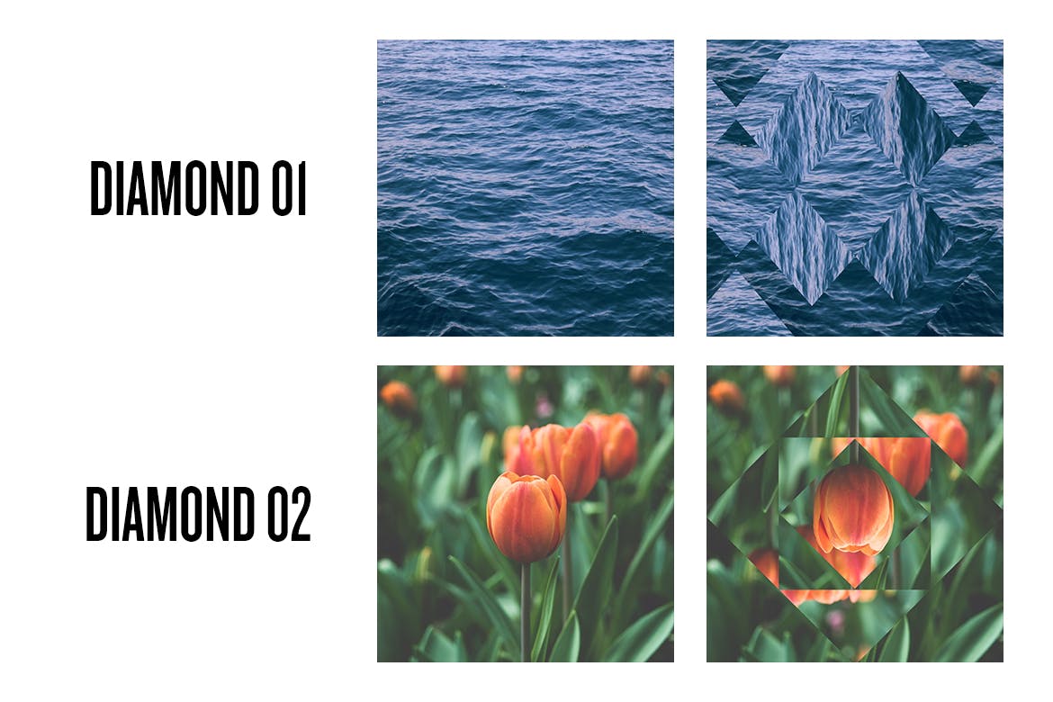 曼陀罗万花筒照片特效PSD分层模板 Photo Mandala插图(2)