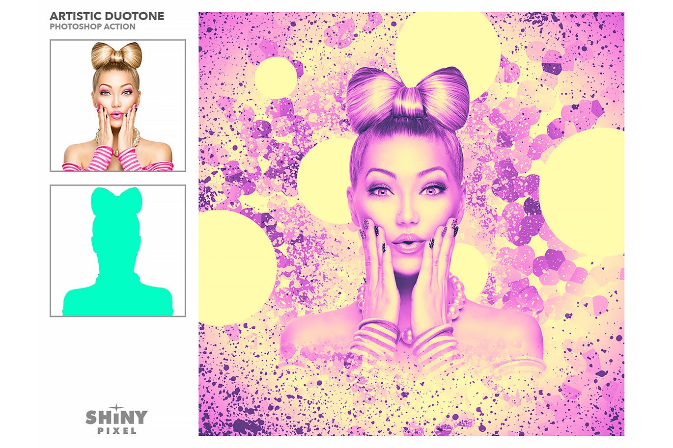 80年底双色调艺术风格效果图片处理PS动作 Artistic Duotone Effect – Photoshop Action插图(6)