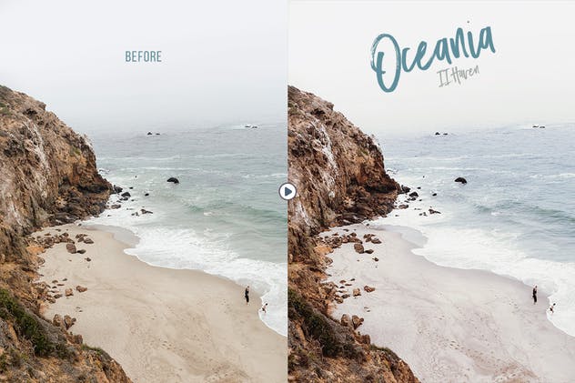 沙滩海岛摄影照片调色PS动作 Oceania Photoshop Actions插图(2)