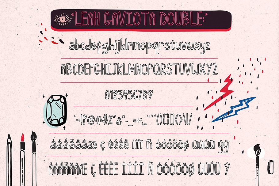 创意艺术英文手写字体 Leah Gaviota Script插图(9)