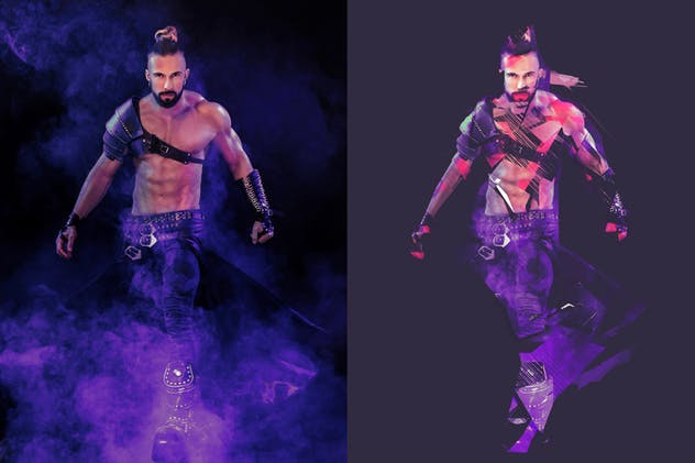 时尚几何低多边形色散照片效果PS动作 Geometric Dispersion FX Photoshop Add/On Extension插图(5)