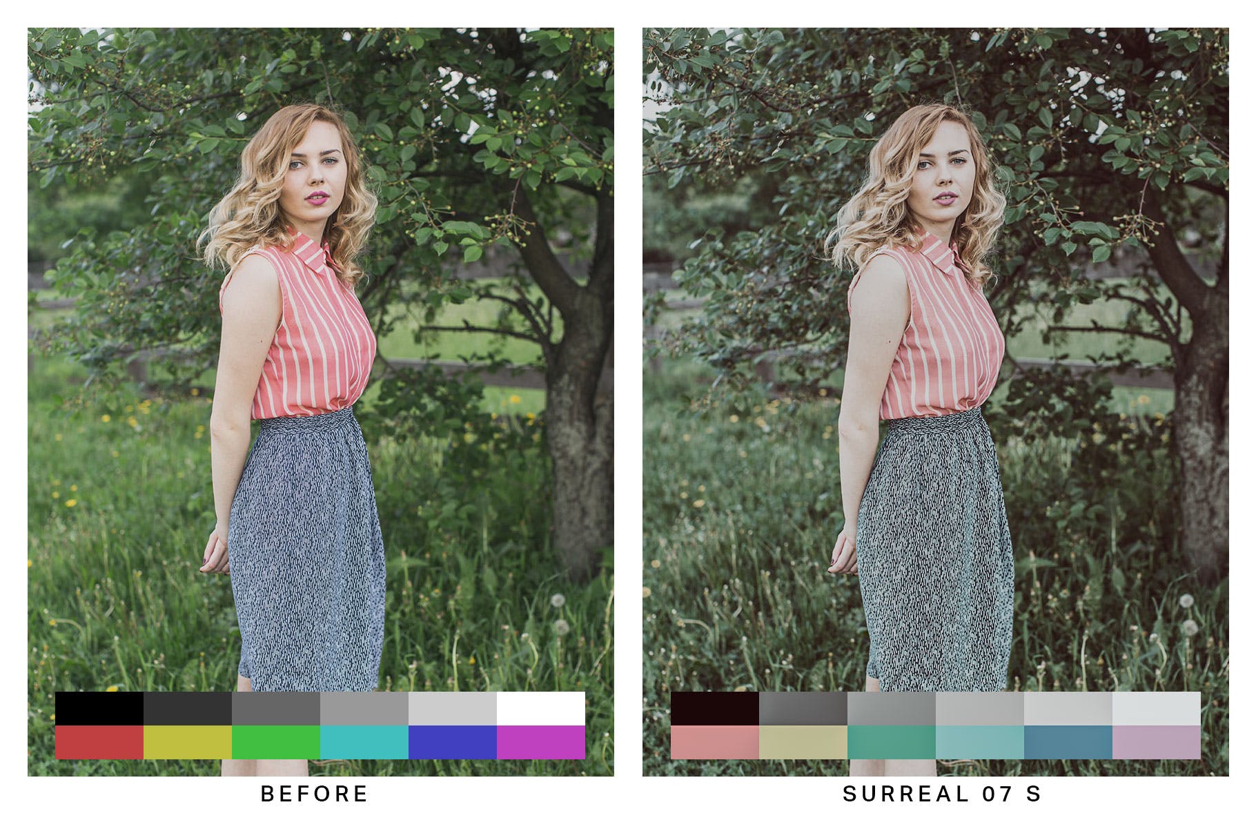 50款室外肖像人像摄影对比鲜明电影胶片色调Lightroom预设 50 Moody Green Lightroom Presets插图(5)