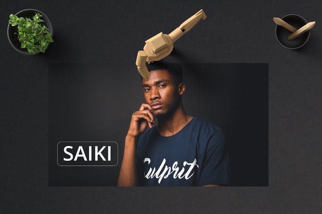 商业方案计划书PPT幻灯片模板 SAIKI Powerpoint Template插图(1)