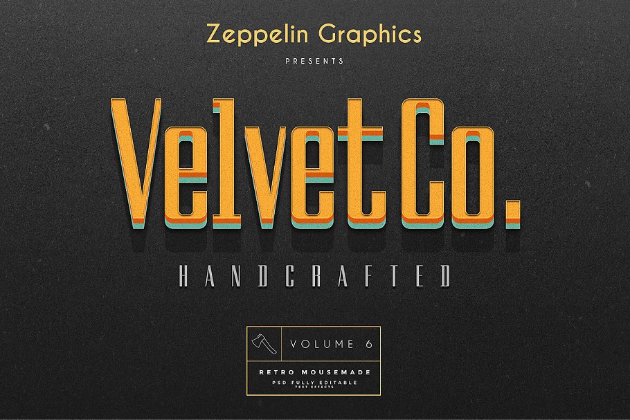 复古怀旧风格文本图层纹理v6 Vintage Text Effects Vol.6插图(3)